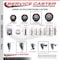 Service Caster 4 Inch Maroon Polyurethane Wheel Swivel 58 Inch Threaded Stem Caster Set with Brake SCC SCC-TS20S414-PPUB-MRN-PLB-58212-4 - alternate 3
